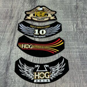 NEW! Harley Davidson HOG Owners Group Patches 10 Yr Member 2016, 2017, Eagle